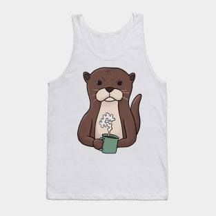 Grumpy Otter with Coffee Morning Grouch Tank Top